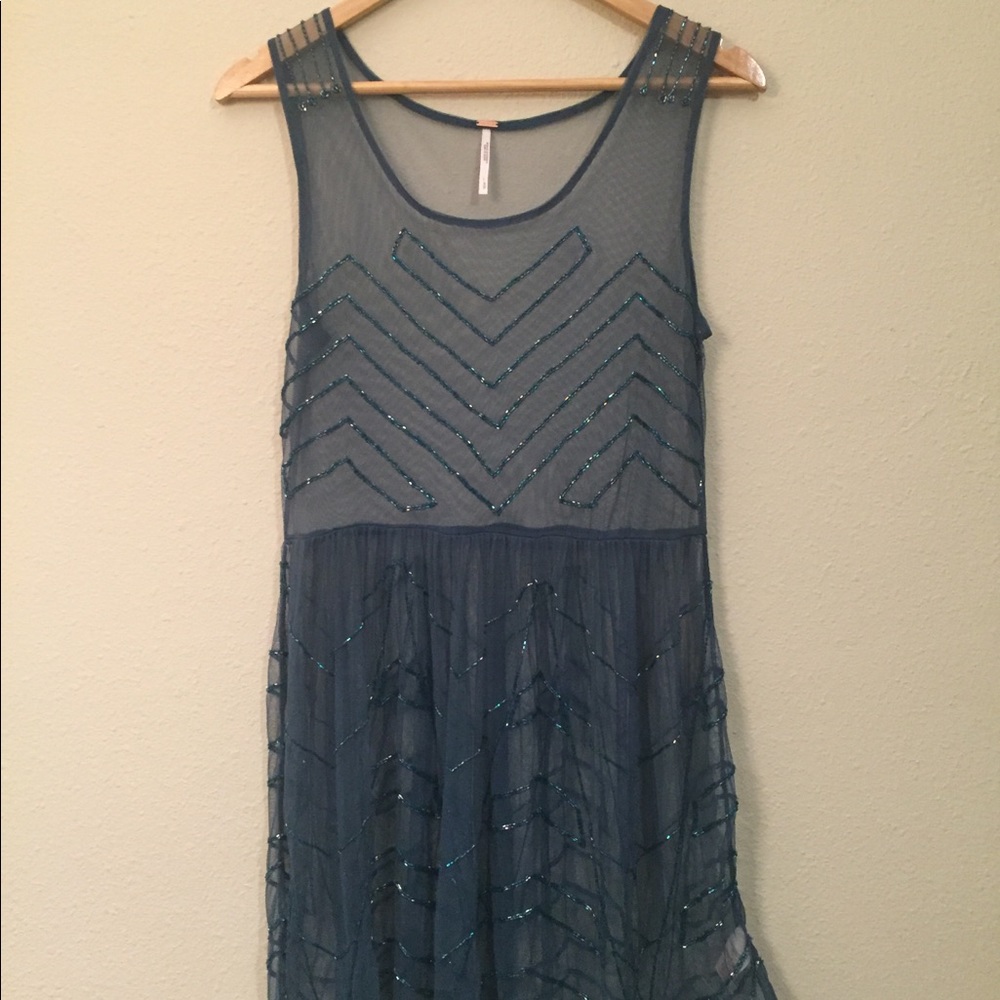 Free People Embellished Slip Dress